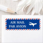 Étiquettes courrier aérien (En situation)