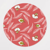 Étiquettes Couverture jetée feuille de corail dérivant (Design 1)