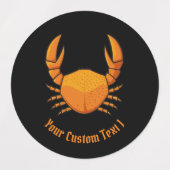 Étiquettes Crab orange (Design 1)