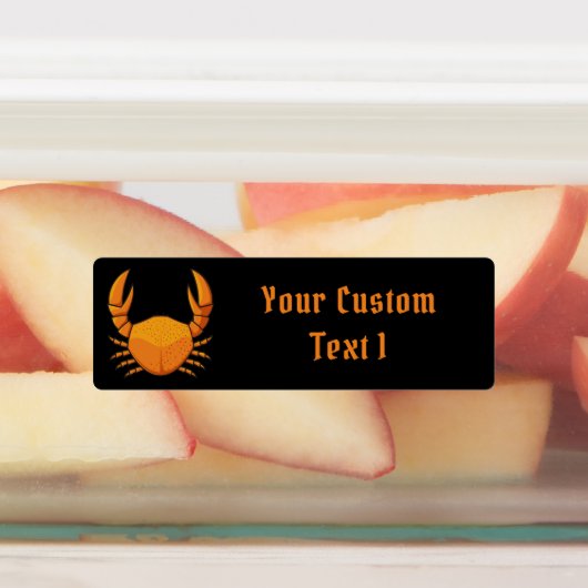 Étiquettes Crab orange (Apposé)