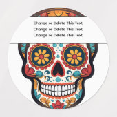 Étiquettes Crâne à sucre (Design 2)