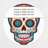 Étiquettes Crâne à sucre (Design 2)