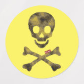 Étiquettes Crâne Camouflage (Design 2)