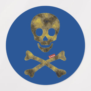 Étiquettes Crâne Camouflage