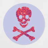 Étiquettes Crâne rose (Design 1)