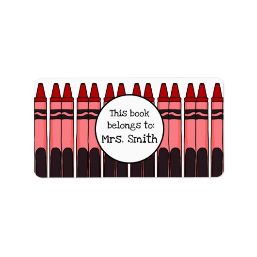 Étiquettes Crayon personnalisés (Devant)
