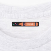 Étiquettes Crayons et étoiles rose violet orange (Apposé)