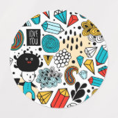 Étiquettes Crazy head (Design 2)