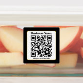 Étiquettes Create Your Own QR Code | Black White Gold Border (Apposé)