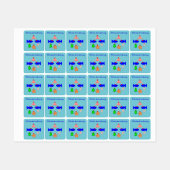 Étiquettes Créatures de la mer de Noël (Feuille)