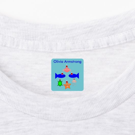 Étiquettes Créatures de la mer de Noël (Apposé)