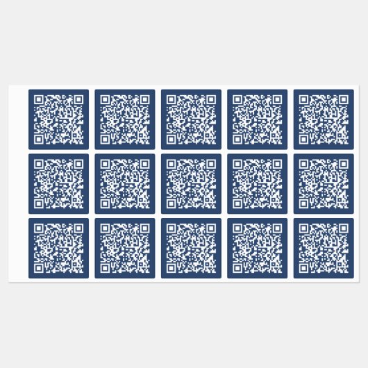 Étiquettes Créer un code QR analysable | Bleu de marine (Feuille)
