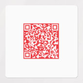 Étiquettes Créer un code QR rouge (modifiable) étanche (Design 1)