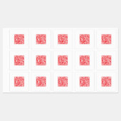 Étiquettes Créer un code QR rouge (modifiable) étanche (Feuille)