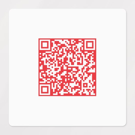 Étiquettes Créer un code QR rouge numérisable (modifiable) (Design 1)