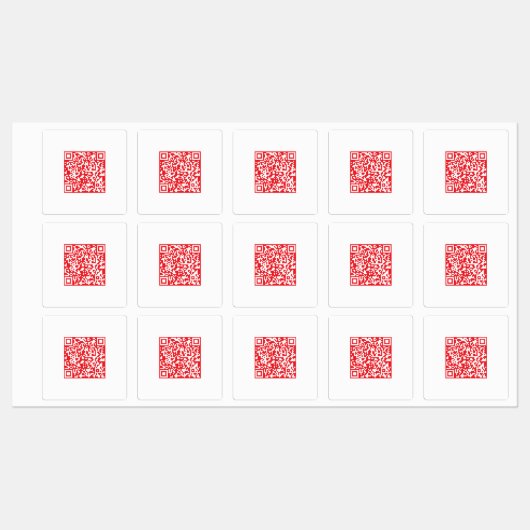 Étiquettes Créer un code QR rouge numérisable (modifiable) (Feuille)