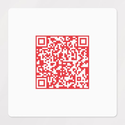 Étiquettes Créer un code QR rouge numérisable (modifiable) (Design 2)