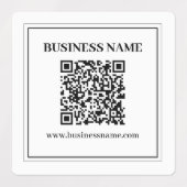 Étiquettes Créer un code QR scannable | Noir & Blanc (Design 1)