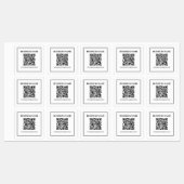 Étiquettes Créer un code QR scannable | Noir & Blanc (Feuille)