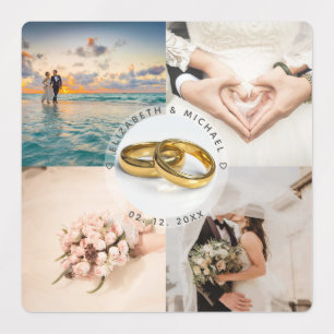 Étiquettes Créez votre propre photo Mariage de mariés de moin
