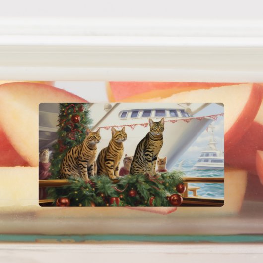 Étiquettes Croisière de Noël des chats du Bengale : Pawsome H (Apposé)