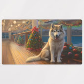 Étiquettes Croisière de Noël Malamute en Alaska : Pawsome Hol (Design 1)