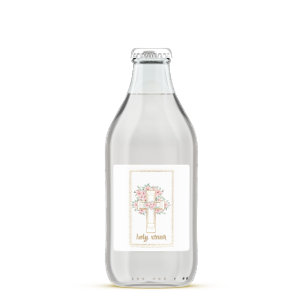 Étiquettes Croix Florale vintage Eau Sainte