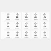 Étiquettes Croix personnalisée - Eau (Feuille)