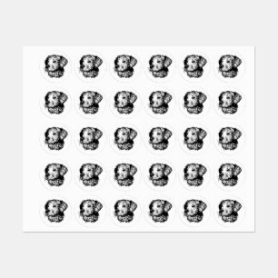 Étiquettes Croquis en tête de canine