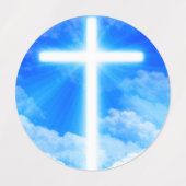 Étiquettes Cross of Light Jesus Christ Customizable Christian (Design 1)