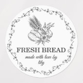 Étiquettes Cuisson de pain au levain (Design 1)