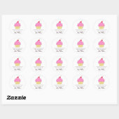 Étiquettes Cupcake Rose, De La Cuisine De... (Feuille)