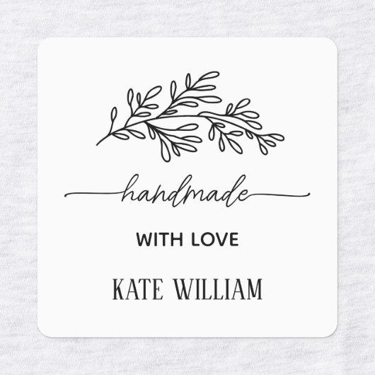 Étiquettes Custom Clothing Iron on label for handmade item (Design 1)