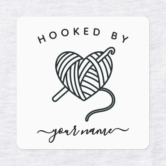 Étiquettes Custom Crochet Iron on Label for crafter (Design 1)