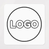 Étiquettes Custom Logo and Text Square Fabric Clothing (Design 2)