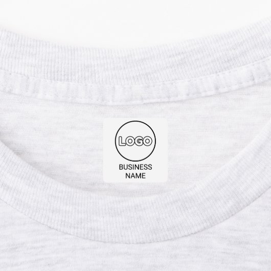 Étiquettes Custom Logo and Text Square Fabric Clothing Labels (Apposé)