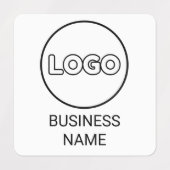 Étiquettes Custom Logo and Text Square Fabric Clothing Labels (Design 1)