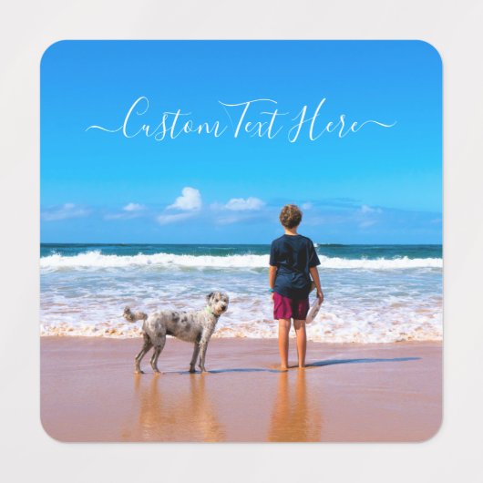 Étiquettes Custom Photo and Text - Your Own Design - My Pet (Design 3)
