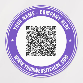 Étiquettes Custom QR Code and Text Business Labels Example