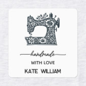 Étiquettes Custom Sewing Iron on label for handmade item (Design 2)