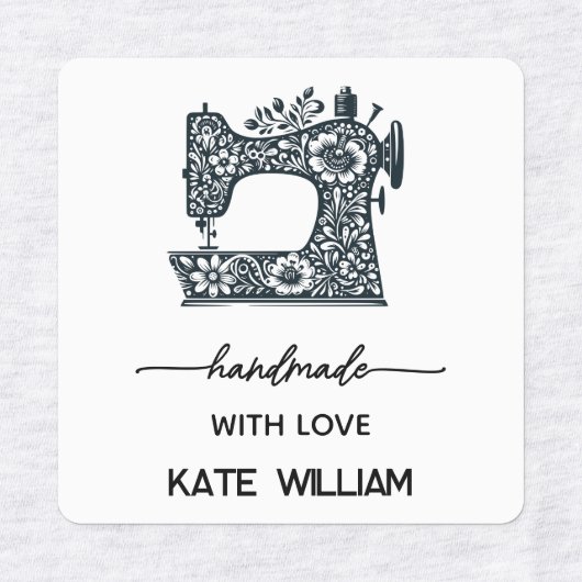 Étiquettes Custom Sewing Iron on label for handmade item (Design 1)