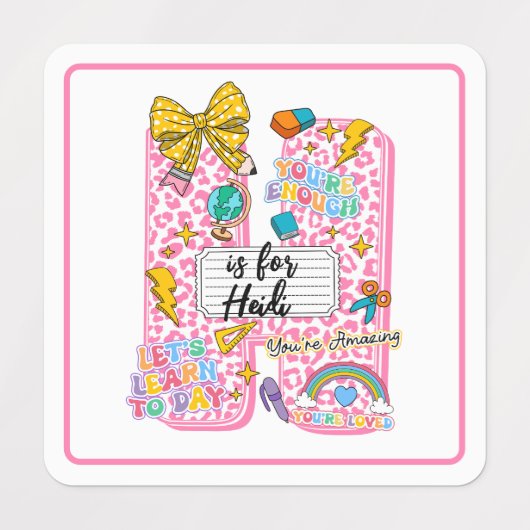 Étiquettes Customizable “H is for” Alphabet Art – Inspiration (Design 1)