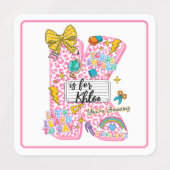 Étiquettes Customizable “K is for” Alphabet Art – Inspiration (Design 2)