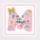 Étiquettes Customizable “M is for” Alphabet Art – Inspiration (Design 2)