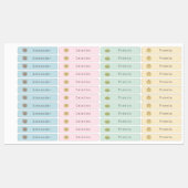 Étiquettes Cute Animaux Nom personnalisé de l'étudiant (Feuille)