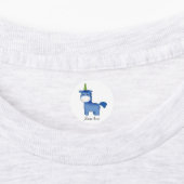 Étiquettes Cute Blue Unicorn (Apposé)