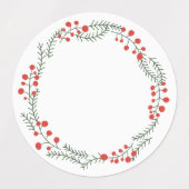 Étiquettes Cute bocal épice cadre de couronne rustique blanc  (Design 2)