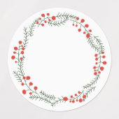 Étiquettes Cute bocal épice cadre de couronne rustique blanc  (Design 1)