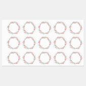 Étiquettes Cute bocal épice cadre de couronne rustique blanc  (Feuille)