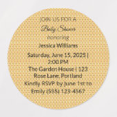 Étiquettes Cute Boho Baby shower Sexe Neutre, Personnalisable (Design 1)